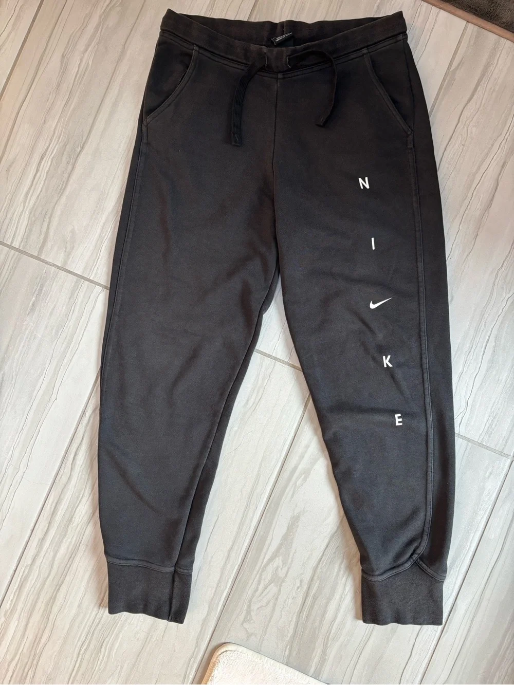 Nike women’sBlack Logo Jogger Pants, short ones